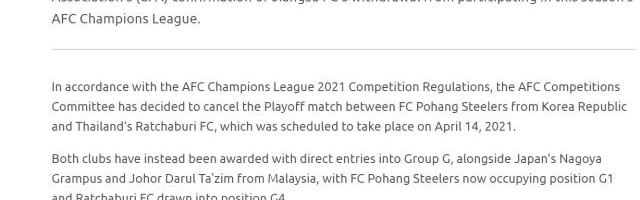 2021的亚洲赛事:中超冠军退赛 5人制亚冠连停两年